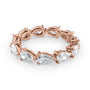 Rose :: Orvellae 3ct pear east west lab grown diamond eternity ring IGI certified rose gold wedding band