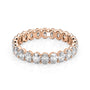 Rose :: Norentia 2ct oval lab grown diamond eternity ring IGI certified rose gold wedding band