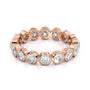 Rose :: Seriquea 1.5ct round bezel lab grown diamond eternity ring IGI certified rose gold wedding band