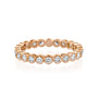 Rose :: Seriquea 0.5ct round bezel lab grown diamond eternity ring IGI certified rose gold wedding band