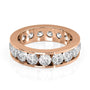 Rose :: Seraviquea 3.5ct round channel lab grown diamond eternity ring IGI certified rose gold luxury band