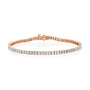rose :: 4 carat emerald lab grown diamond tennis bracelet IGI certified