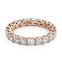 Rose :: Velorique 3ct round trellis lab grown diamond eternity ring IGI certified rose gold luxury band