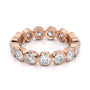Rose :: Seriquea 2ct round bezel lab grown diamond eternity ring IGI certified rose gold wedding band