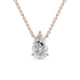 rose :: 0.5 carat pear lab grown diamond pendant necklace in rose gold