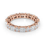 Rose :: Elvique 2ct alternating radiant and round lab grown diamond eternity ring IGI certified rose gold