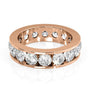 Rose :: Seraviquea 4ct round channel lab grown diamond eternity ring IGI certified rose gold ultra luxury band