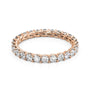 Rose :: Velorique 1.5ct round trellis lab grown diamond eternity ring IGI certified rose gold