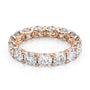 Rose :: Zenorique 4.5ct round u prong lab grown diamond eternity ring IGI certified rose gold ultra luxury wedding band