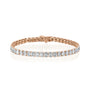 rose :: 15 carat oval lab grown diamond tennis bracelet IGI certified