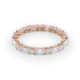Rose :: Calmorae 2ct alternating emerald and round lab grown diamond eternity ring IGI certified rose gold