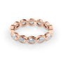 Rose :: Velmiquea 1.4ct oval east west bezel lab grown diamond eternity ring IGI certified rose gold