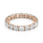 Rose :: Zenorique 3.5ct round u prong lab grown diamond eternity ring IGI certified rose gold luxury wedding band