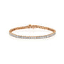 rose :: 4 carat oval lab grown diamond tennis bracelet IGI certified