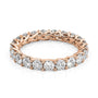 Rose :: Velorique 2ct round trellis lab grown diamond eternity ring IGI certified rose gold