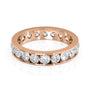 Rose :: Seraviquea 2ct round channel lab grown diamond eternity ring IGI certified rose gold