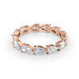 Rose :: Orvellae 2ct pear east west lab grown diamond eternity ring IGI certified rose gold wedding band