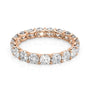 Rose :: Zenorique 2.5ct round u prong lab grown diamond eternity ring IGI certified rose gold wedding band