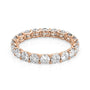 Rose :: Zenorique 2ct round u prong lab grown diamond eternity ring IGI certified rose gold wedding band