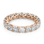 Rose :: Velorique 3.5ct round trellis lab grown diamond eternity ring IGI certified rose gold luxury band