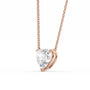 rose :: 0.5 carat heart solitaire necklace with romantic rose gold finish