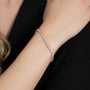 rose :: 4ct emerald cut lab grown diamond tennis bracelet four prong setting
