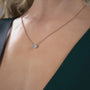 rose :: refined oval cut pendant necklace crafted in luxurious rose gold