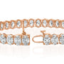 rose :: 20ct oval brilliant lab grown diamond tennis bracelet four prong setting