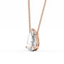 rose :: 0.8 ct pear solitaire pendant with romantic rose gold finish