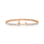 rose :: 4ct oval brilliant lab grown diamond tennis bracelet four prong setting