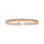 rose :: 15 carat oval lab grown diamond tennis bracelet IGI certified
