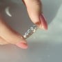 Rose :: luxury 4 carat round lab diamond eternity ring rose gold sleek design