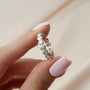 Rose :: close sparkle 2ct round bezel lab diamond eternity ring rose gold bold look