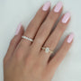 Rose :: close sparkle 2.5ct round u prong lab diamond eternity ring rose gold bold luxury look