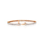 rose :: 4 carat IGI certified emerald diamond bracelet lab grown