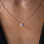 rose :: 1.5 ct cushion shaped solitaire pendant for modern elegance