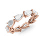 Rose :: close sparkle 3.5ct pear east west lab diamond eternity ring rose gold bold luxury look