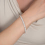 rose :: 15ct luxury oval lab grown diamond tennis bracelet for women