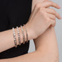rose :: 3ct modern chocolate style round diamond tennis bracelet