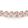rose :: 4ct round brilliant lab grown diamond tennis bracelet bezel setting