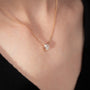 rose :: elegant 0.8 ct heart lab diamond pendant crafted in rose gold