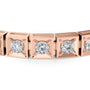 rose :: 4.5ct round lab grown diamond tennis bracelet chocolate design four prong setting