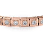 rose :: 2 carat IGI certified round diamond bracelet chocolate style lab grown