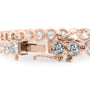 rose :: 8.5 carat IGI certified round diamond bracelet lab grown bezel set