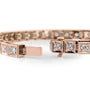 rose :: 2ct round lab grown diamond tennis bracelet chocolate design four prong setting