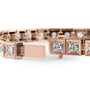 rose :: 4.5 carat IGI certified round diamond bracelet chocolate style lab grown