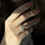 Rose :: elegant 4 carat round lab grown diamond eternity ring rose gold statement band
