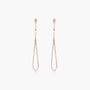 Rose :: everyday elegance petite lab grown diamond drop earrings white gold subtle luxury design