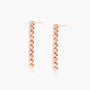 Rose :: subtle luxury lab grown diamond drop earrings 0.75 carat white gold delicate fine jewelry