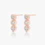 Rose :: fine jewelry lab grown diamond studs multi shape bezel design white gold luxury statement